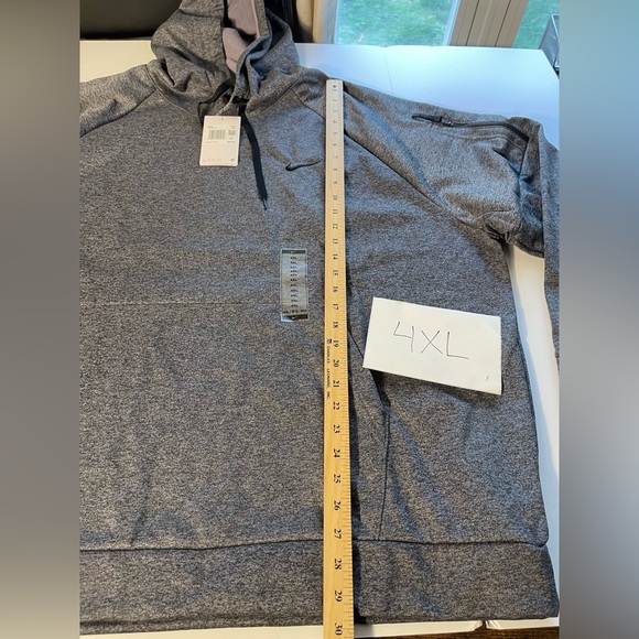 Nike Big & Tall Therma-FIT Pullover Fitness Hoodie Sweatshirt Gray Size 4XL New - Picture 5 of 5